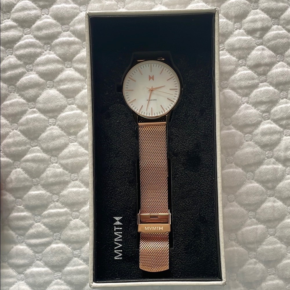 Rose gold MVMT watch